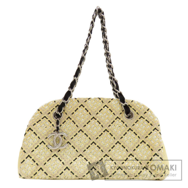 シャネル ショルダーバッグ マドモアゼル ボーリングバッグ シルバー金具