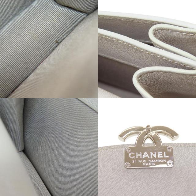 CHANEL シャネル ハーフココマーク シルバー金具 ショルダーバッグ カーフ レディース [中古] CHANEL シャネル ハーフココマーク シルバー金具 ショルダーバッグ