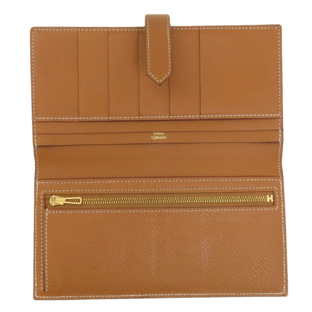 HERMES エルメス ベアンスフレ ゴールド ゴールド金具 長財布（小銭