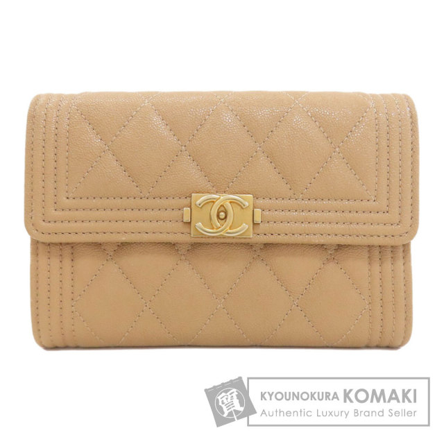 CHANEL シャネル ココマーク マトラッセ ゴールド金具 二つ折り財布