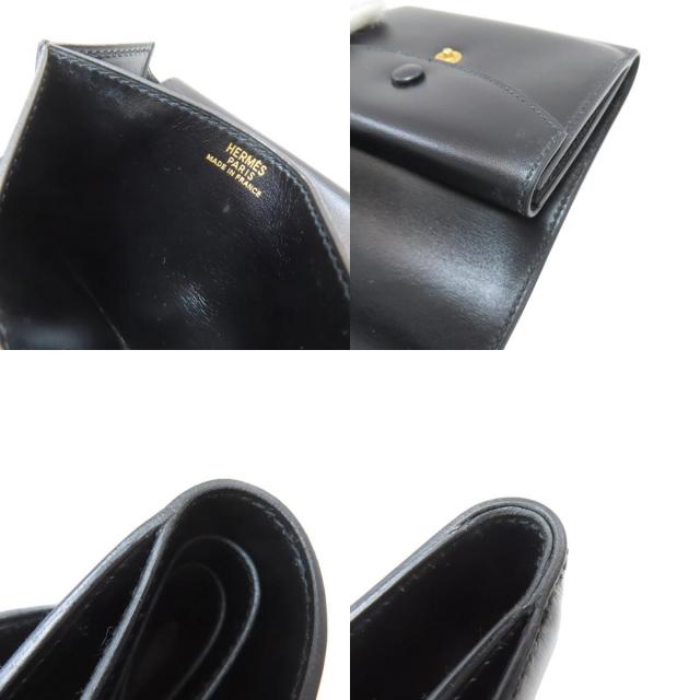 エルメス 二つ折り財布（小銭入れあり） 三つ折り コンパクトウォレット ゴールド金具