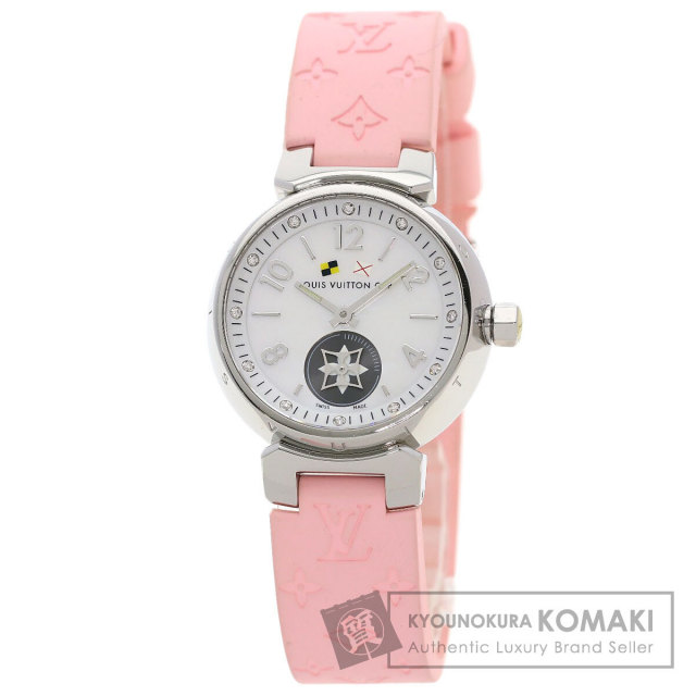 LOUIS VUITTON ルイヴィトン Q1212 タンブール 腕時計 SS アリゲーター レディース [中古] LOUIS VUITTON ルイヴィトン Q1212 タンブール 腕時計 ステンレス