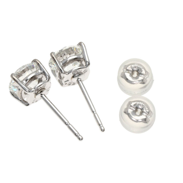 MIKIMOTO ミキモト ダイヤモンド ピアス K18ホワイトゴールド