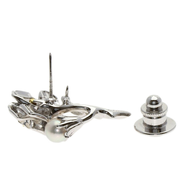 MIKIMOTO ミキモト フラワー パール 真珠 ピンクサファイア ブローチ