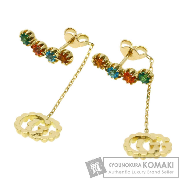 グッチ ピアス マルチストーン ダブルG