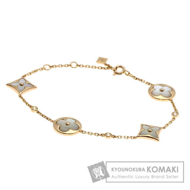 ルイヴィトン ブレスレット 4モチーフ ブロッサム BB マザーオブパール ダイヤモンド Q95596