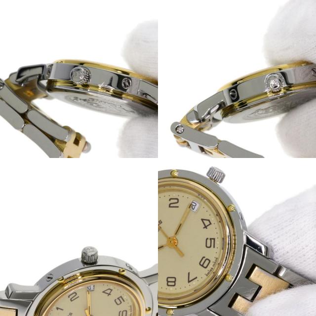 HERMES エルメス クリッパー 腕時計 ステンレススチール/SSxGP