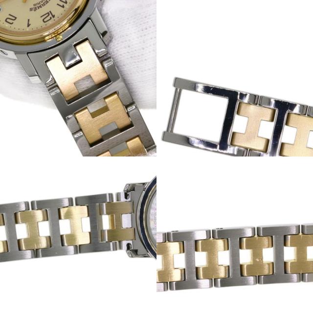 HERMES エルメス クリッパー 腕時計 ステンレススチール/SSxGP