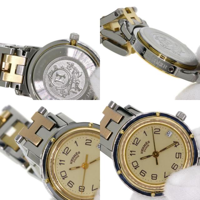 HERMES エルメス クリッパー 腕時計 ステンレススチール/SSxGP