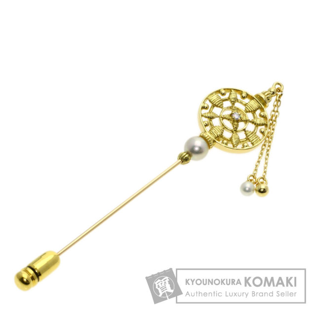 ミキモト ブローチ パール 真珠 ダイヤモンド ピンブローチ
