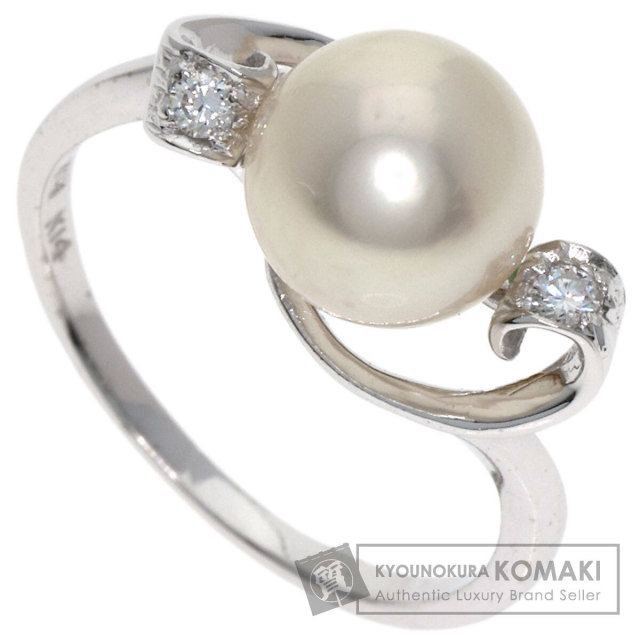 MIKIMOTO ミキモト パール 真珠 ダイヤモンド リング・指輪 K14 MIKIMOTO ミキモト パール 真珠 ダイヤモンド リング・指輪 K14