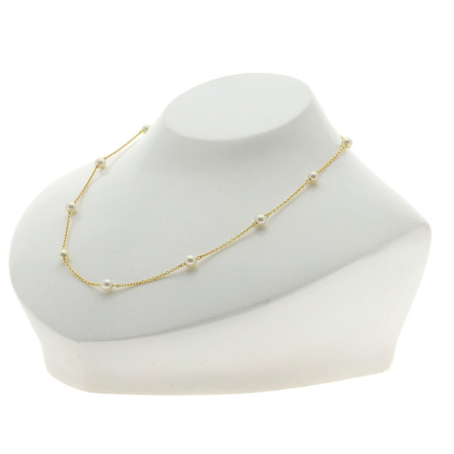 TASAKI タサキ ステーションパール 真珠 ネックレス K18イエロー TASAKI タサキ ステーションパール 真珠 ネックレス K18イエロー