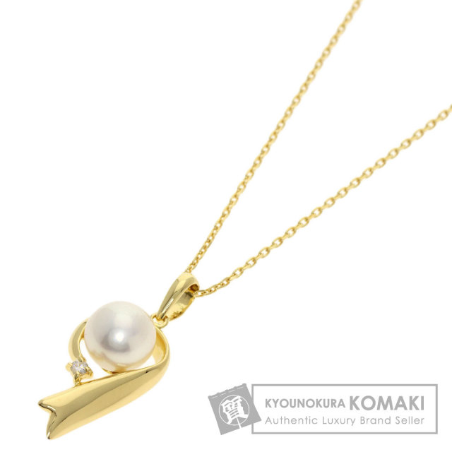 MIKIMOTO ミキモト パール 真珠 ダイヤモンド ネックレス K18