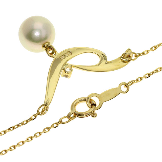 MIKIMOTO ミキモト パール 真珠 ダイヤモンド ネックレス K18イエロー