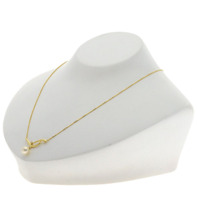 MIKIMOTO ミキモト パール 真珠 ダイヤモンド ネックレス K18イエロー