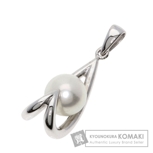 MIKIMOTO ミキモト パール 真珠 リボン ピンブローチ ブローチ K18