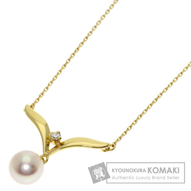 ミキモト ネックレス パール 真珠 1P ダイヤモンド