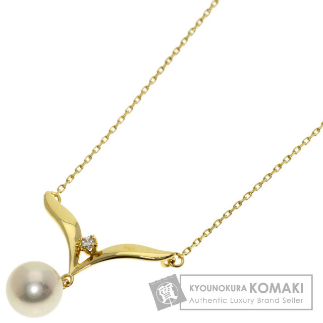ミキモト ネックレス パール 真珠 1P ダイヤモンド