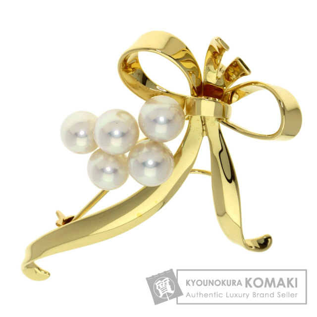 ミキモト ブローチ パール 真珠 リボン