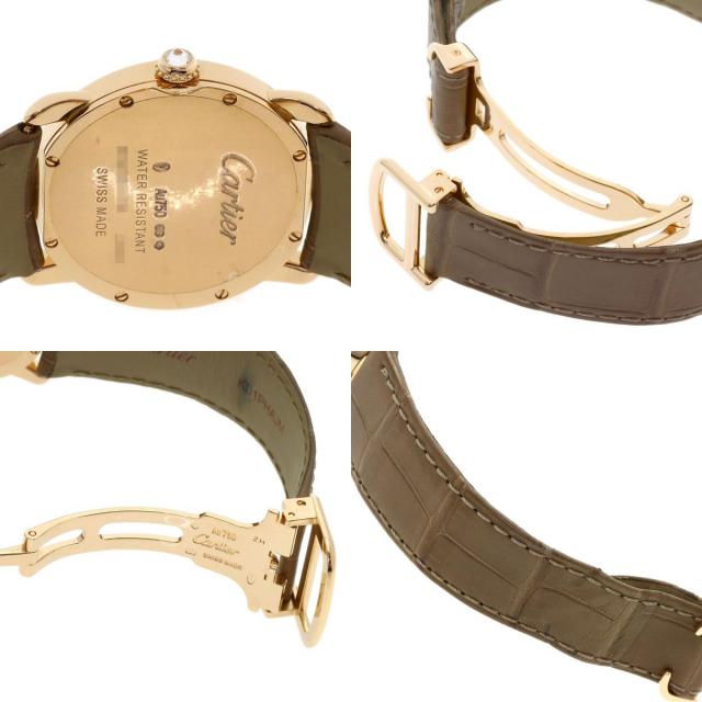 カルティエ　ロンド CARTIER カルティエ WR000351 ロンドルイカルティエ SM 腕時計 K18