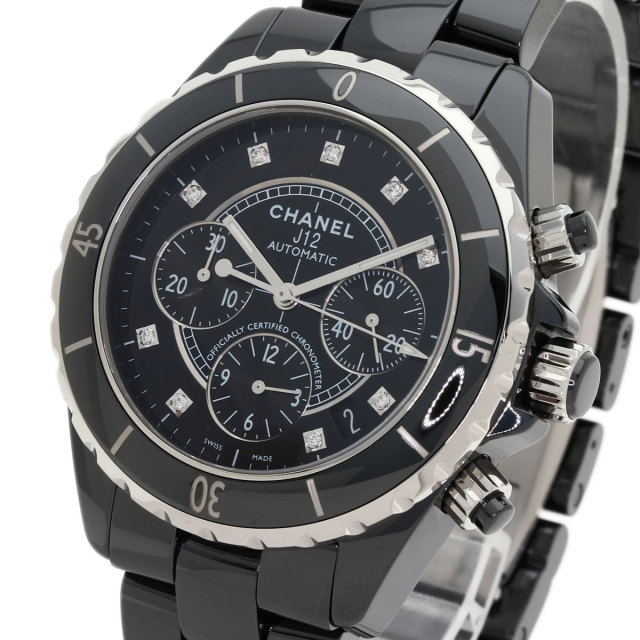 シャネル 腕時計 J12 クロノグラフ 41mm 9P ダイヤモンド