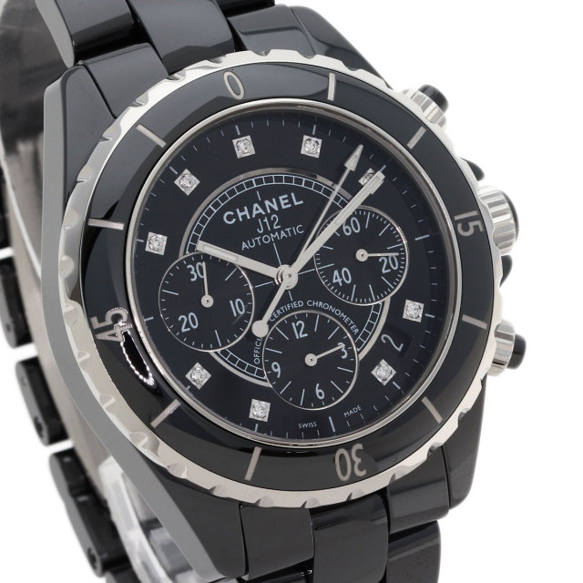 シャネル 腕時計 J12 クロノグラフ 41mm 9P ダイヤモンド
