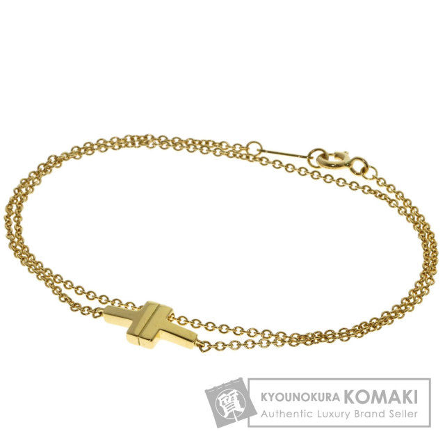 TIFFANY&Co. ティファニー T TOW ダブルチェーン ブレスレット K18