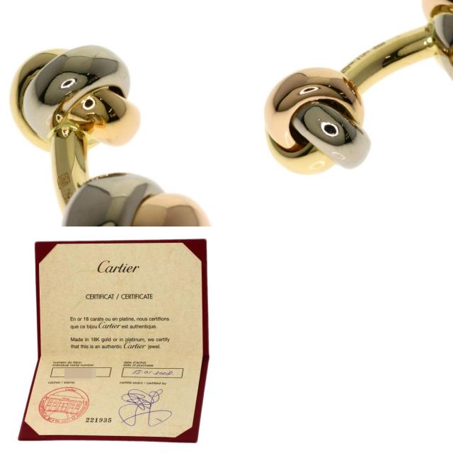 Cartier カルティエ　カフス　ラウンド　ゴールド　黒　#A-190 CARTIER カルティエ トリニティ カフス K18イエローゴールド/K18PG