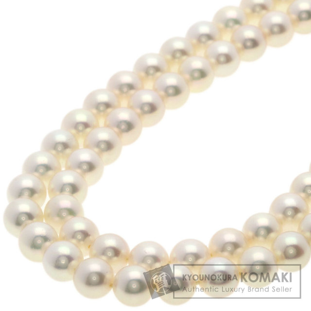 MIKIMOTO ミキモト 2連 パール 真珠 ネックレス K14イエローゴールド
