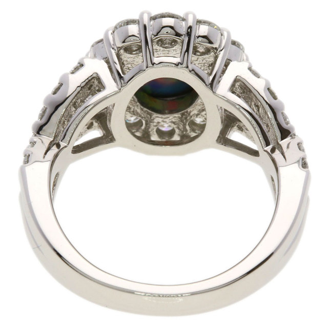 1.15ct ブラックオパール ダイヤモンド リング・指輪 プラチナPT900