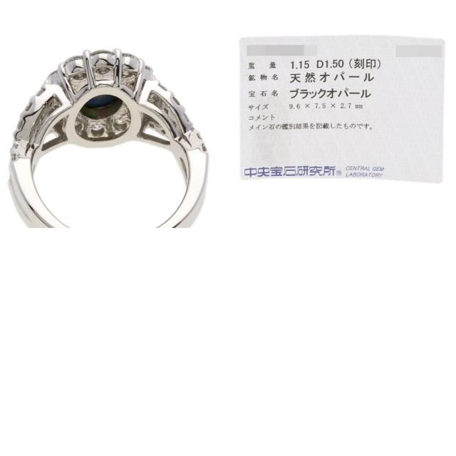 1.15ct ブラックオパール ダイヤモンド リング・指輪 プラチナPT900