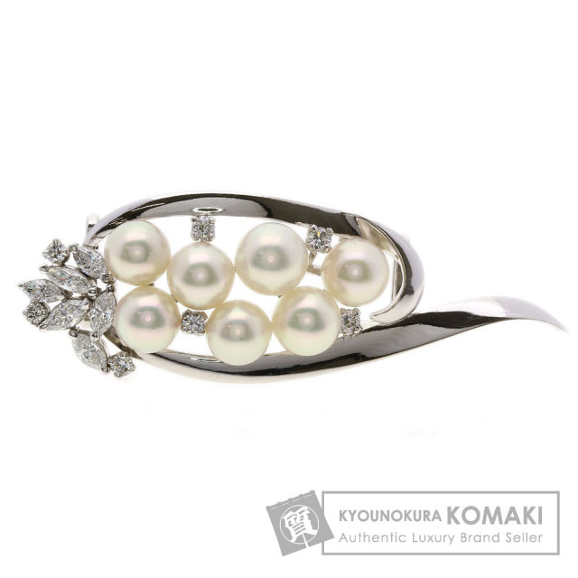 ミキモト 帯留め パール 真珠 ダイヤモンド