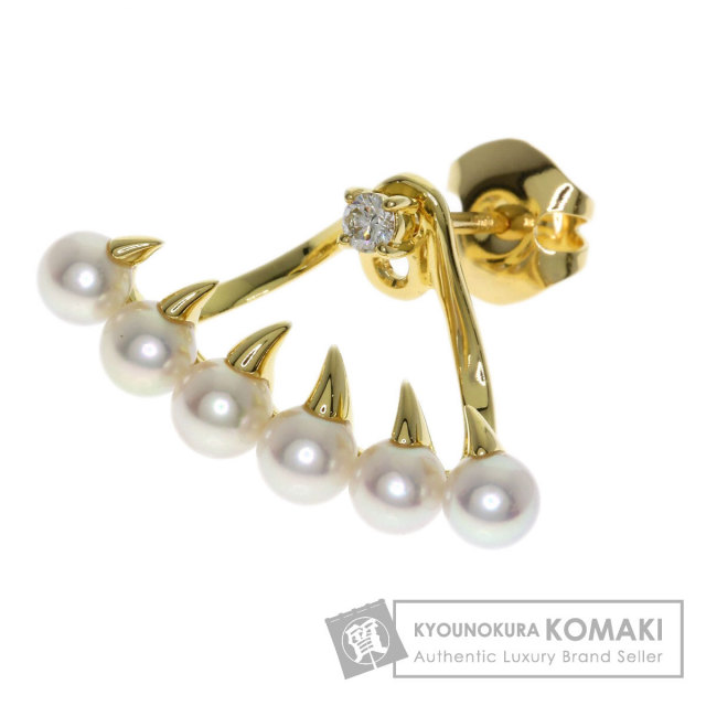 K18 本日削除予定　TASAKI パール K18（イエロー TASAKI ブランドオフ ピアス パール コズミック タサキ おまけつき ピアス(片耳用) アクセサリー
