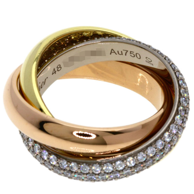 CARTIER カルティエ トリニティ ダイヤモンド #48 リング・指輪 K18
