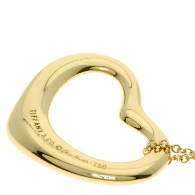 TIFFANY&Co. ティファニー オープンハート ネックレス K18イエロー