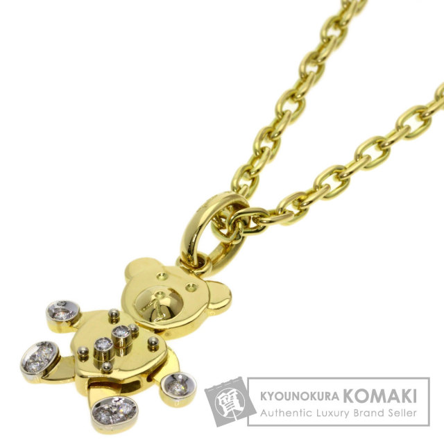 Pomellato ポメラート ペンダントトップ ベア K18YG ダイヤモンド Pomellato ポメラート オルセット テディベア ダイヤモンド ネックレス