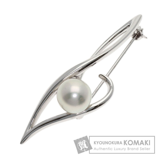 MIKIMOTO ミキモト アコヤパール 真珠 ブローチ K18ホワイトゴールド