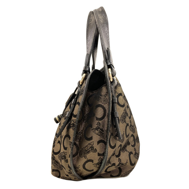 CELINE セリーヌ Cサルキー ハンドバッグ キャンバス レディース [中古