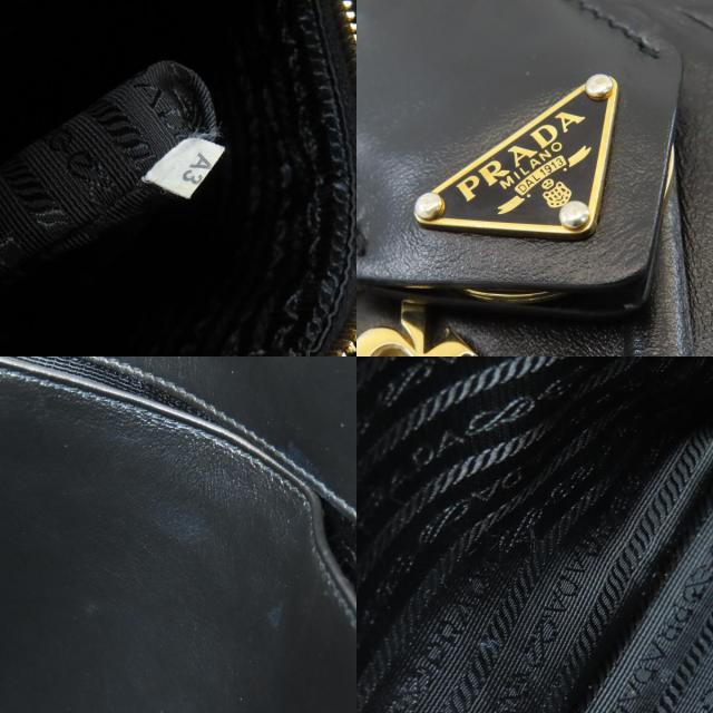 プラダ ハンドバッグ シンボル トップステッチ
