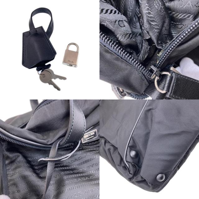 PRADA プラダ V453 ロゴ金具 2WAY ビジネスバッグ ナイロン素材 メンズ