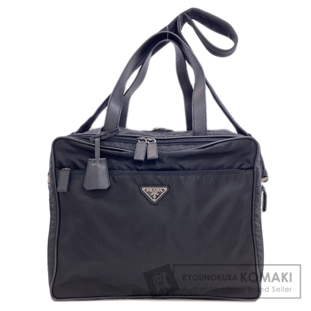 PRADA プラダ V453 ロゴ金具 2WAY ビジネスバッグ ナイロン素材 メンズ