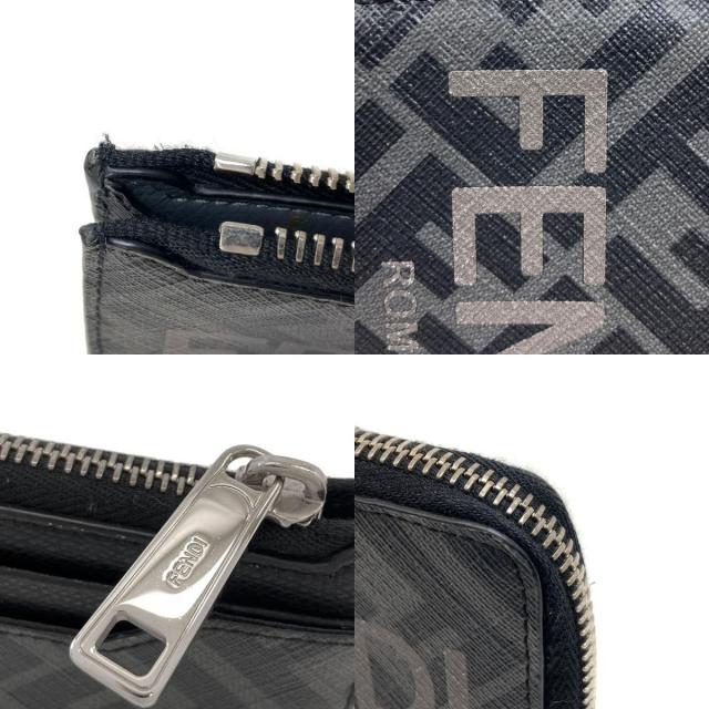 FENDI フェンディ pvc ズッカ柄 ケース L字ファスナー ブラック FENDI フェンディ ズッカ柄 コインケース PVC レディース [中古