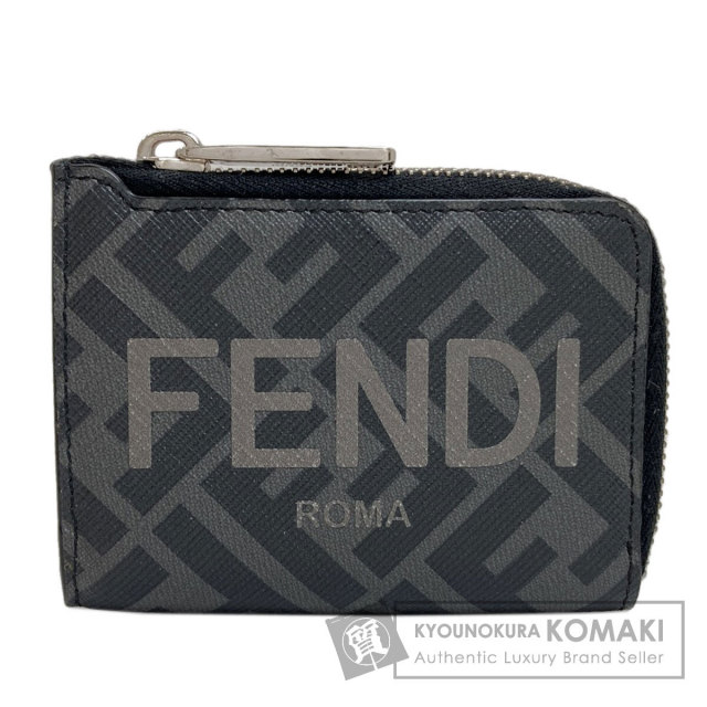 美品 フェンディ FENDI ROMA ズッカ柄 ケース 小銭入れ ロゴ FENDI フェンディ ズッカ柄 コインケース PVC レディース [中古