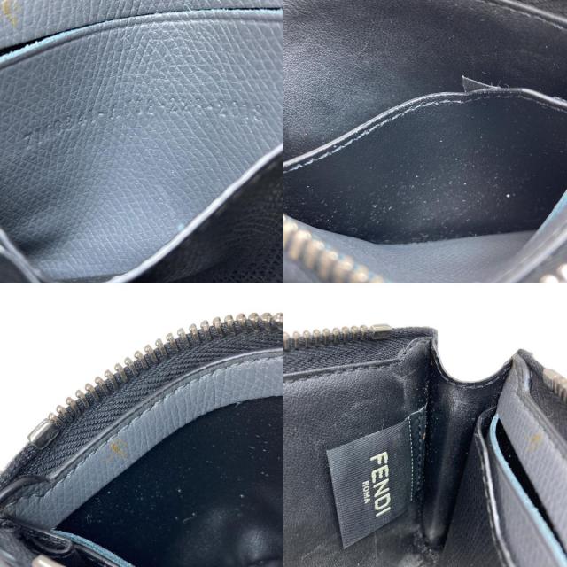 FENDI フェンディ pvc ズッカ柄 ケース L字ファスナー ブラック FENDI フェンディ ズッカ柄 コインケース PVC レディース [中古
