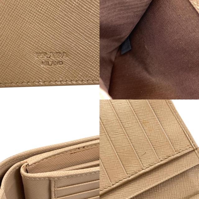 PRADA プラダ 1M1225 三つ折り財布 二つ折り財布（小銭入れあり） サフィアーノ レディース [中古] PRADA（プラダ） 1M1225 三つ折り財布 二つ折り財布（小銭入れあり