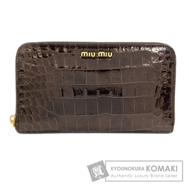 ミュウミュウ 長財布(小銭入れあり) 型押し