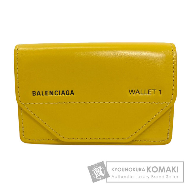 BALENCIAGA バレンシアガ 516402 ロゴ 三つ折り財布 二つ折り財布（小銭入れあり） レザー レディース [中古] BALENCIAGA（バレンシアガ） 516402 ロゴ 三つ折り財布 二つ折り財布