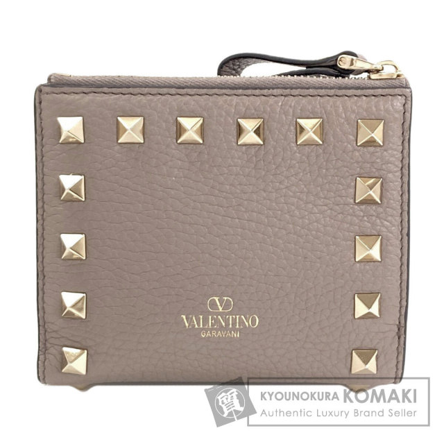 バレンティノ 二つ折り財布(小銭入れあり) スタッズ