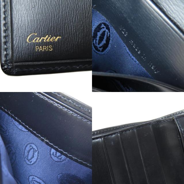 カルティエ 二つ折り財布（小銭入れあり） サファイアライン