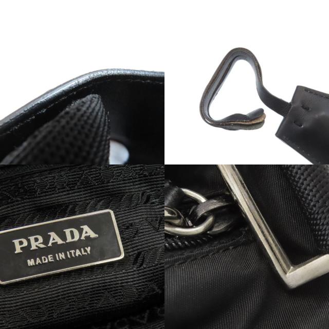 PRADA プラダ ロゴ金具 ボストンバッグ ナイロン素材 レディース [中古
